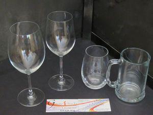 Exemple de verre et chope gravé par Grav-I-Tech