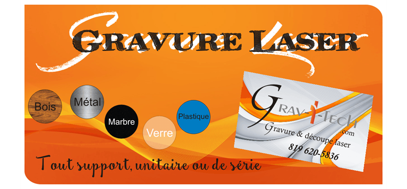 Grav-I-Tech votre graveur, gravure laser, découpe & marquage.